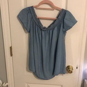 Old navy off the shoulder blue top